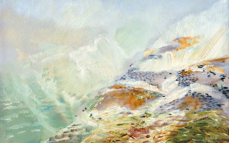 Mednyánszky László Dunajec (43 x 35 cm, olaj, vászon; a fotó a Virág Judit Galéria archívumából származik)