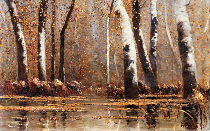 K. Spányi Béla: Aranyeső (forrás: Virág Judit Galéria)